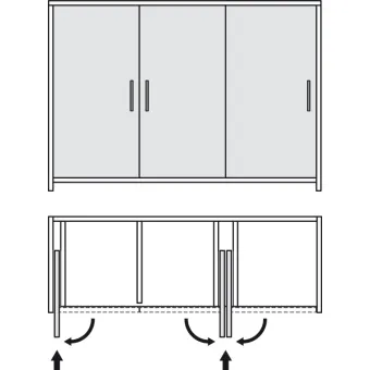 Sliding door fitting, Slido F-Park72 50A, Infront/Vorfront