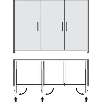 Sliding door fitting, Slido F-Park72 50A, Infront/Vorfront