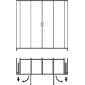 SDS Slido F-Park72 60B medinėms 2 durims H1990-2200mm, P805mm,