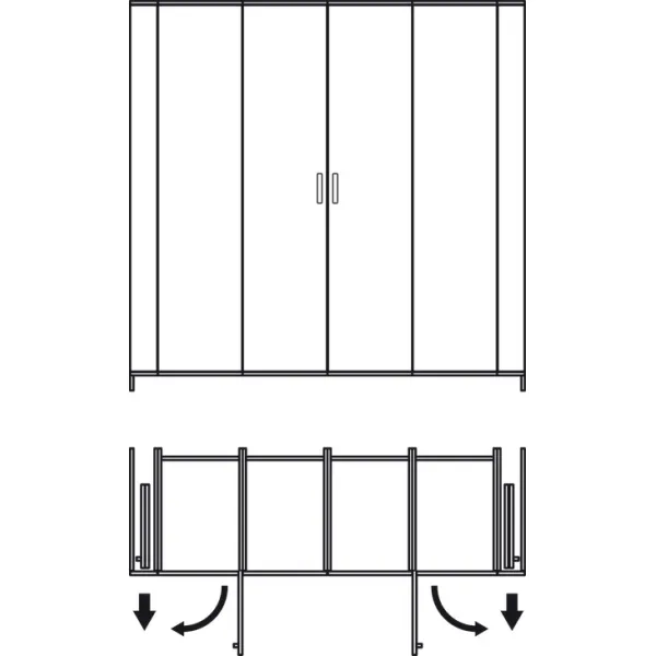 SDS Slido F-Park72 60B medinėms 2 durims H1990-2200mm, P805mm,