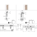 Sliding door system 1010, for one wooden door, 20kg