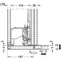 SDS Slido F-Park72 60B medinėms 2 durims H1990-2200mm, P905mm,