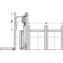 SDS Slido F-Park72 60B medinėms 2 durims H2200-2700mm, P805mm,