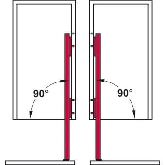 Laikiklis priekinis 90° pilka