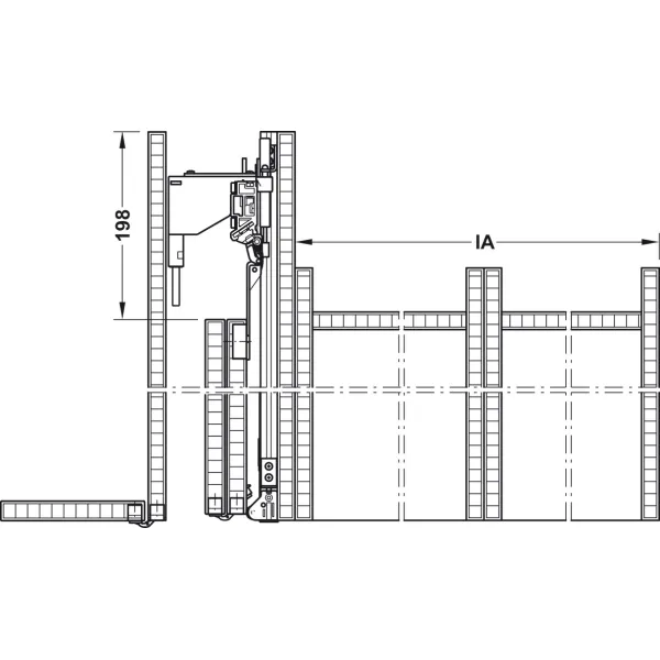 SDS Slido F-Park72 60B medinėms 2 durims H2200-2700mm, P905mm,