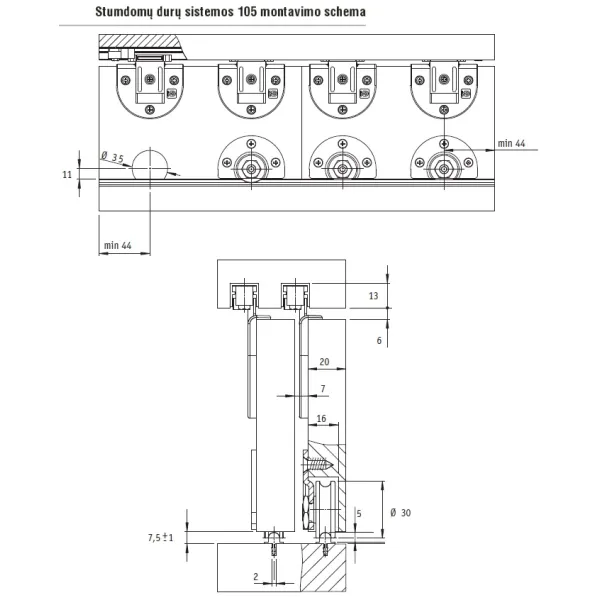 Profilis apatinis al. L4000