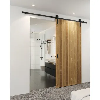 Sliding door fitting, Häfele Slido D-Line42 100S, set with running track