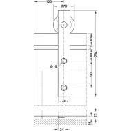 SDS SLIDO Design 100-S P750-1000 L2000 juoda H
