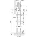 Sliding door fitting, Häfele Slido D-Line42 100S, set with running track