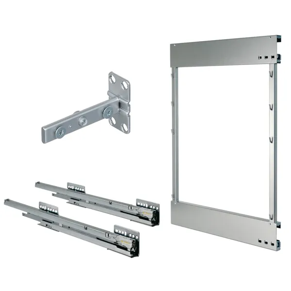 Rėmas krepšio CARGO šoninis L pilno ištraukimo SF H590mm, pilka