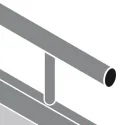 Rėmas krepšio CARGO šoninis L pilno ištraukimo SF H590mm, pilka