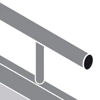 Rėmas krepšio CARGO šoninis R pilno ištraukimo SF H590mm, pilka