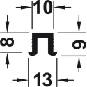 Single guide track, bottom