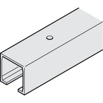 Single running track, top, for screw fixing