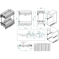 CARGO basket W300mm with soft close, titanium