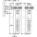 SDS Slido W-Fold32 100-T KPL be apatinio bėgelio sien.