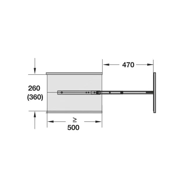 Ūkinė spinta DISPENSA 300 H1600-2000 HAFELE
