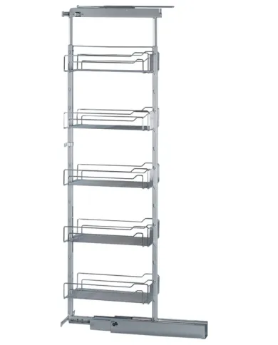 Larder unit pull-out, steel, installation behind fronts, baskets