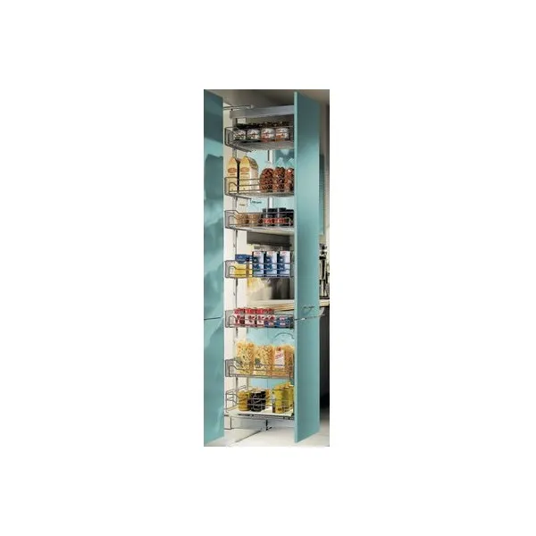 Larder unit pull-out, steel, installation behind fronts, baskets