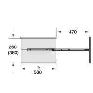 Ūkinė spinta DISPENSA 400 H1600-2000 HAFELE