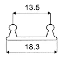 Bottom profile 2010 aluminum L2000mm