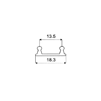 Bottom profile 2010 aluminum L2000mm