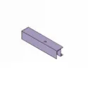 Profile upper aluminum anodized L3000mm