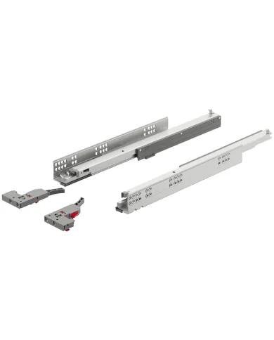 Concealed runner, Synchro, full extension, load bearing capacity up to 30kg, steel, coupling instal