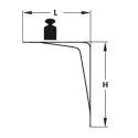 Shelf bracket ARENA 270x190mm 21kg white