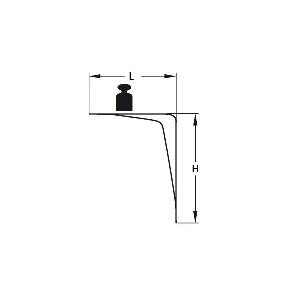 Shelf bracket ARENA 270x190mm 21kg black