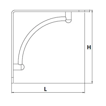 Shelf bracket DANNI 230x180mm 25kg white