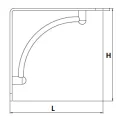 Shelf bracket DANNI 230x180mm 25kg black