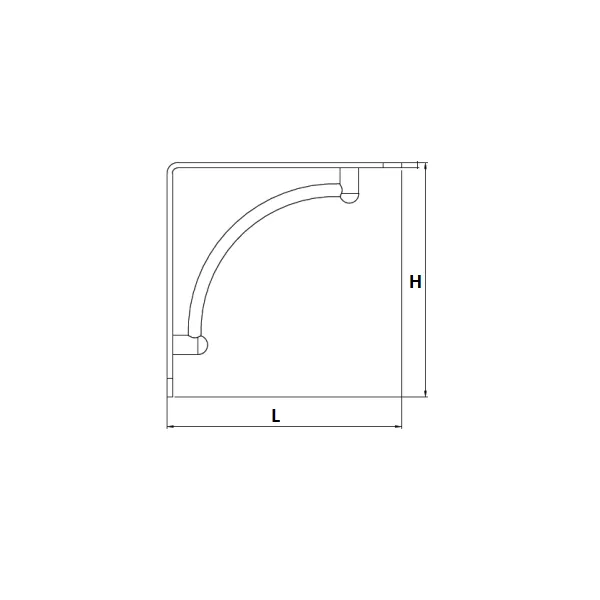Laikiklis lentynai DANNI 230x180mm, 25kg juoda