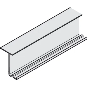 Bėgelis aliuminis, anoduotas 50VF sistemai L2500mm, viršutinis