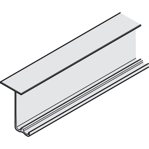 Double running track, top, for screw fixing