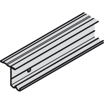 Double running track, top, for screw fixing