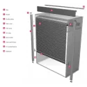 Žaliuzių komplektas C3 500x1000mm aliuminis REHAU