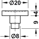 Glass shelf support