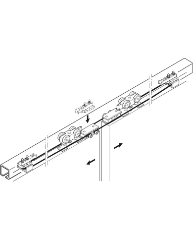 Sliding door fitting