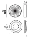 Mirror holder Ø16mm chrome