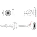 Mirror holder Ø18mm 2-5mm chrome