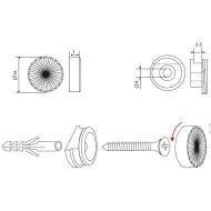 Laikiklis veidrodžiui D18 2-5mm chromas
