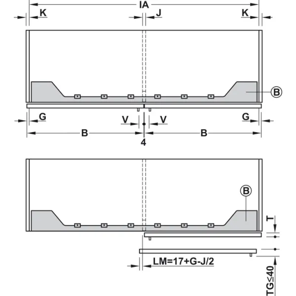 SDS Finetta F-Flush51 10A medinėms 2 durims P1371-1627mm,