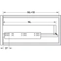 Concealed runner, Synchro full extension, load bearing capacity up to 30kg, steel, coupling install