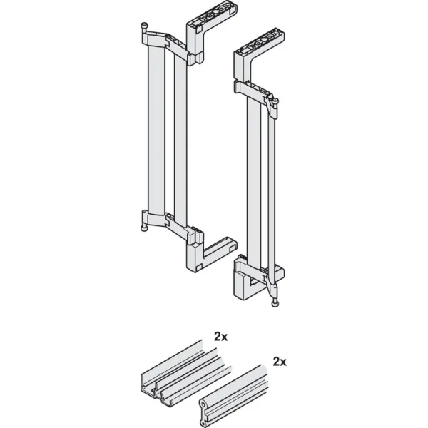 Profilių komplektas viršutiniam F-Flush51 tvirtinimui P860-1627mm,