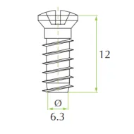 Eurovaržtas 6,3x12 lankstui