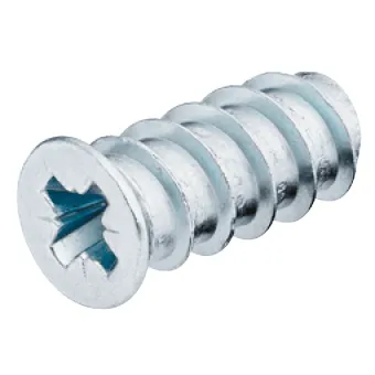 Euro screw Varianta, for Ø5mm drill holes, 6x13,5mm, countersunk head, PZ, steel, fully threaded