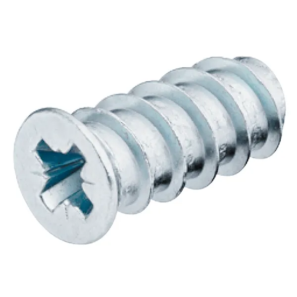 Euro screw Varianta, for Ø5mm drill holes, 6x13,5mm, countersunk head, PZ, steel, fully threaded