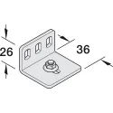 Mounting bracket, with screw and nut