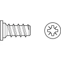 Euro screw Varianta, for Ø5mm drill holes, 6x13,5mm, cylindrical head, PZ, steel, fully threaded